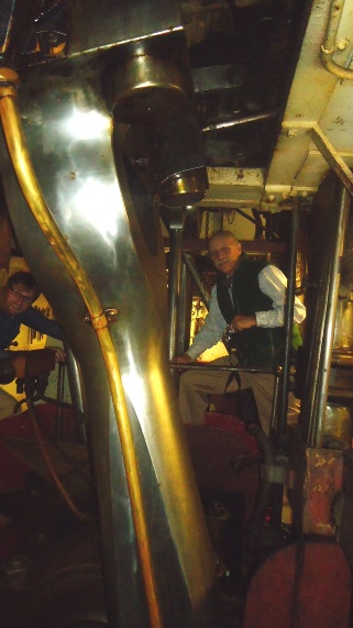Chris Greaves and Son, Will, in one of the Main Engines