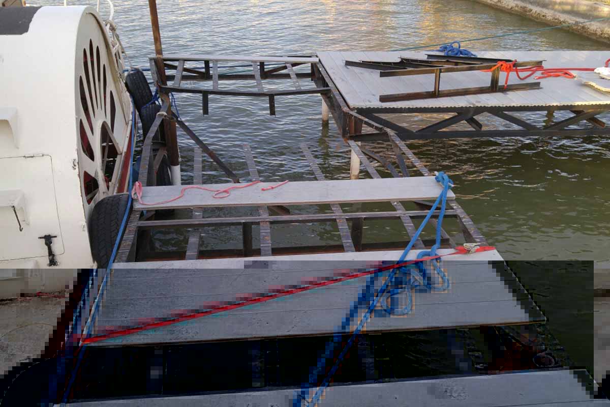 All the fractured and damaged decking boards removed to show the extent of frame torquing and busted welds from February 1st Storm.