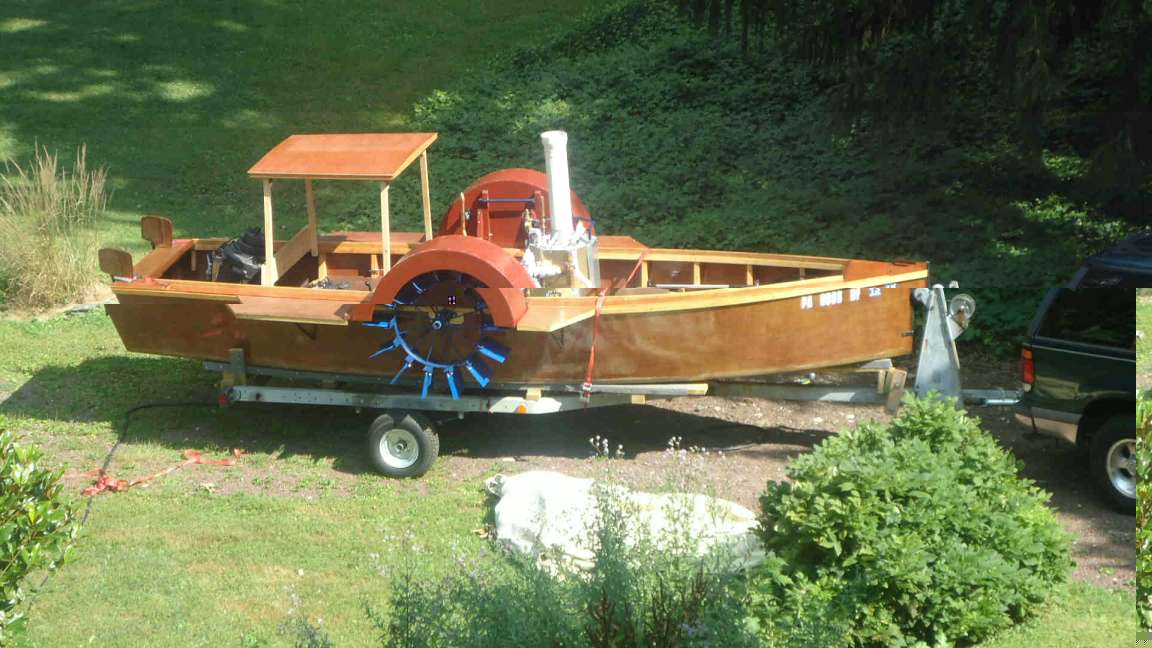 Sidewheeler about to be washed, Shpo Vacuum in stern