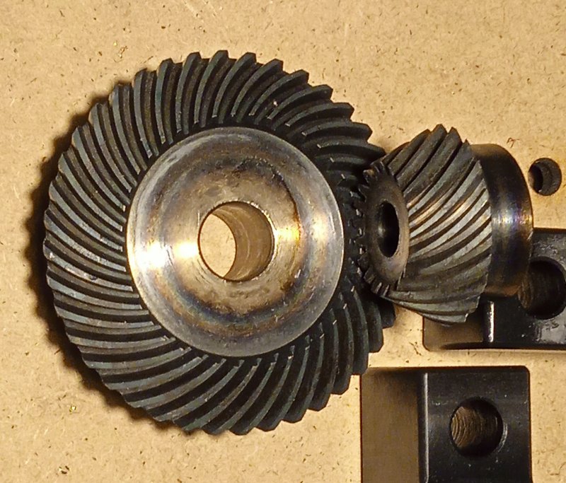 the bevel gear set