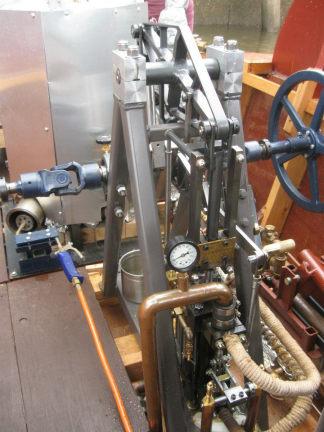 Burner Hand Lever, (BLUE, on Left) not currently used.