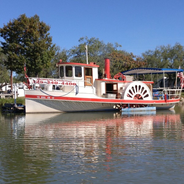 TULE at her dock as The Tule Princess Steamboat Co.