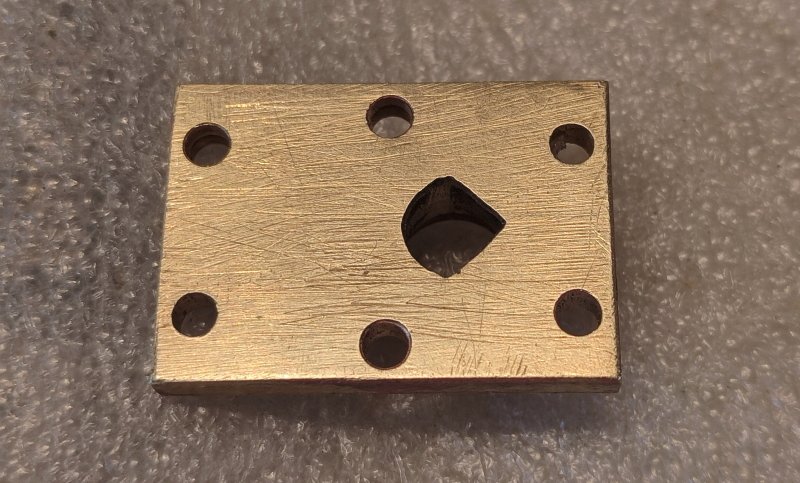 the valve face with its special port before lapping