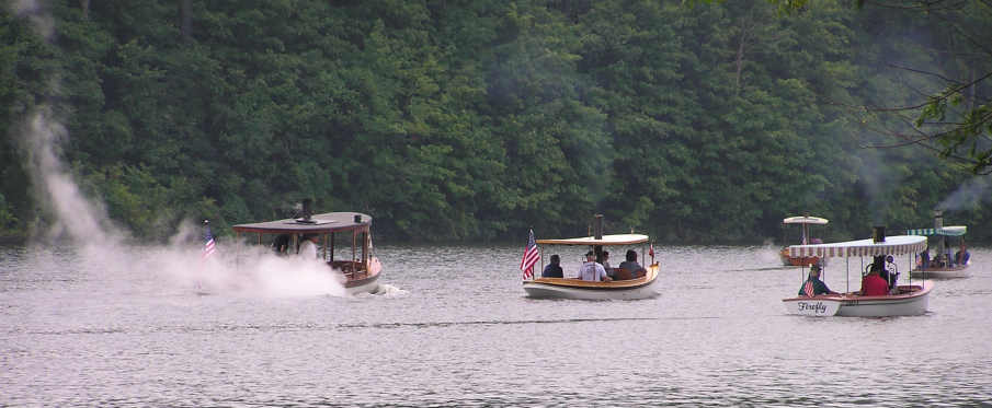 Steamers going down lake for lunch