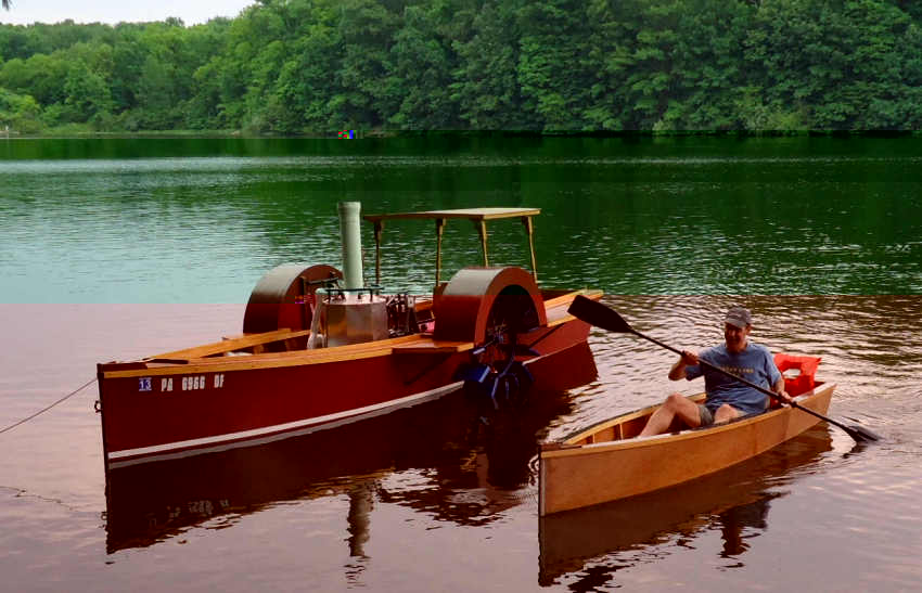 Steamer and Replica Hull Canoe
