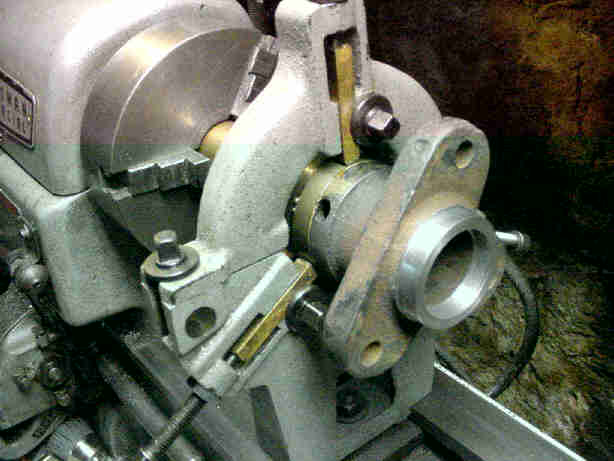 Paddlewheel Hub, seasoned for 100 years, and machined with a well seasoned steady rest, considerably smaller than the Radow type
