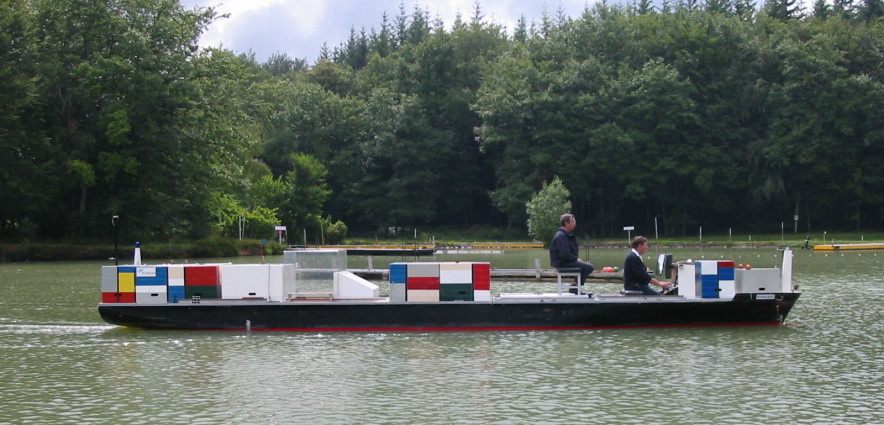 Scale model, 900 foot containership