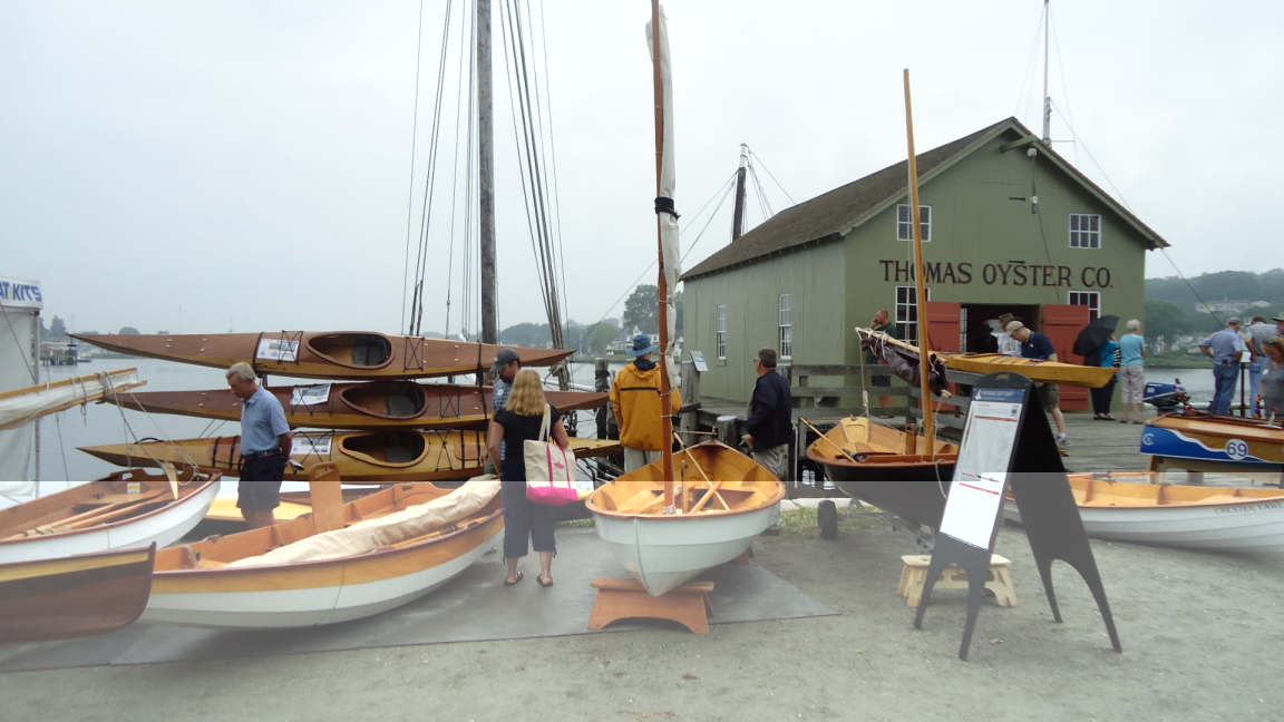 Many fine crafted wood boats