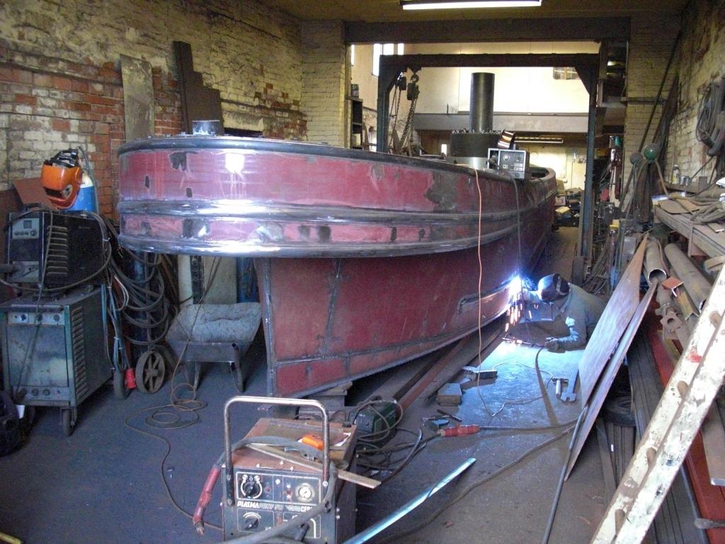 Guards being welded on
